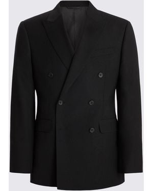 Moss Tailored Fit Wool Blend Performance Suit Jacket - Black