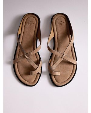 The Set Toe Loop Strappy Sandals - Multicolour
