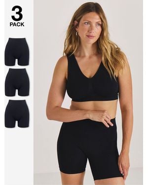 Simply Be Pretty Secrets Comfort Shorts 3 Pack - Black