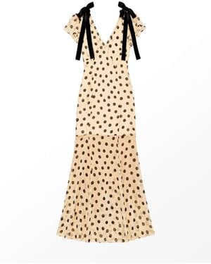 Ro & Zo Natasha Butter Polka Dot Dress - Metallic
