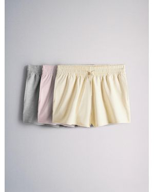 The Set 3 Pack Pastels Loopback Shorts - Natural