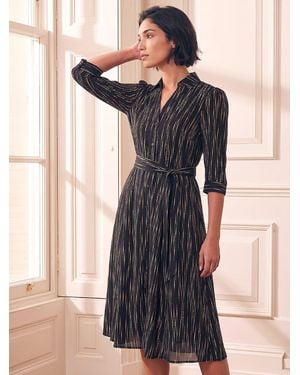 Roman Petite Abstract Shirt Dress - Black
