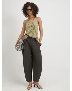 River Island Pleated Front Pants - Green