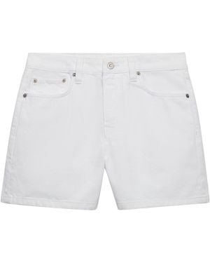 Superdry Mid Rise Denim Shorts - Blue