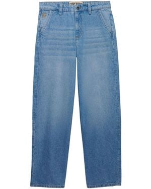 Superdry Light Oversized Rigid Washed Jeans - Blue