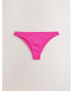 Next Brazilian Crinkle Bikini Bottoms - Pink