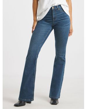 Simply Be 24/7 Flared Jeans - Blue