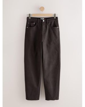 Next Chocolate Barrel Leg Jeans - Brown