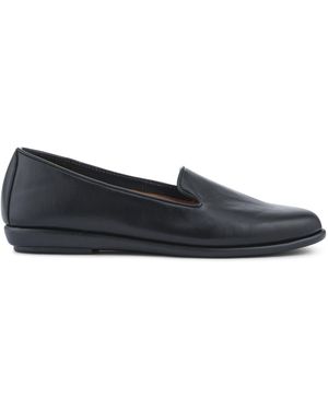 Pavers Flat-Soled Casual Slip-On Shoes - Black