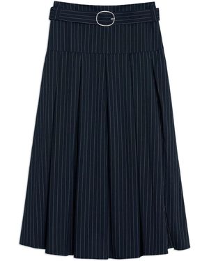 Albaray Pinstripe Midi Skirt - Blue