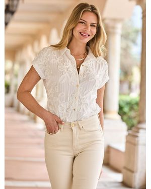 Sosandar Cornelli Shirt With Button Detail - Natural