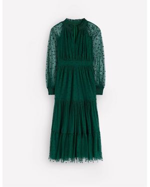 Boden Lucille Tulle Midi Dress - Green