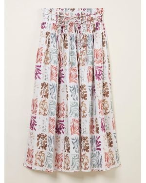 FatFace Fatface Brooke Beeble Midi Skirt - White