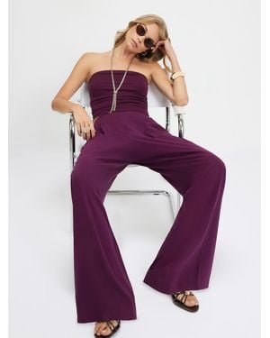 River Island Darted Wide Leg Pants - Purple