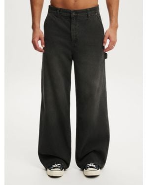 Cotton On Super Baggy Worker Pants - Black