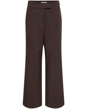 ONLY High Waist Wide Leg Tailored Pants - Brown