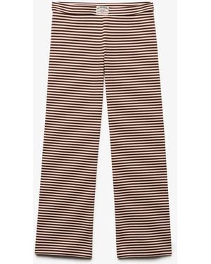 Superdry Athletic Essentials Stripe Jersey Trousers - Brown