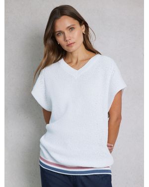 Hay Life Knitted Tank - White