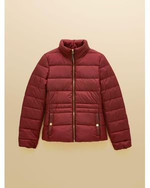 Joules Paddock Rust Showerproof Padded Coat - Red