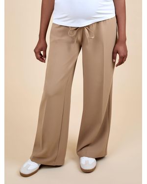 Jojo Maman Bébé Wide Leg Maternity Pants - Natural