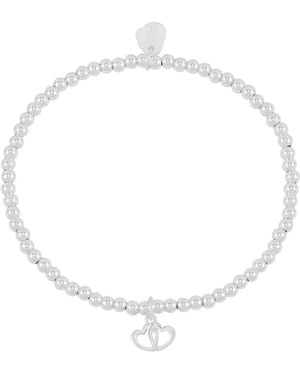 Estella Bartlett Double Heart Sienna Bracelet - White