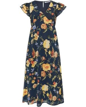Yours Curve Tea Dress - Blue