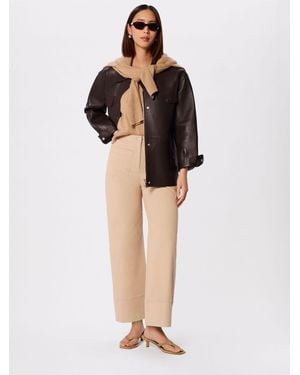 Whistles Wide Leg Casual Cotton Pants - Black