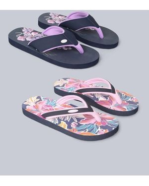 Animal Dusky Swish Multipack Flip Flops - Grey