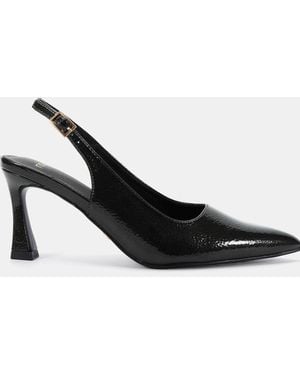 Novo Illy Slingback-Halbschuh Mit Mittelhohem Absatz Und Spitzer Zehenpartie - Schwarz