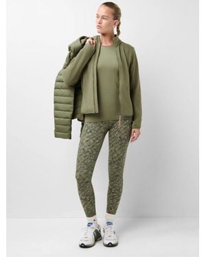 Sweaty Betty Texture Print 7/8 Length Power Workout Leggings - Green