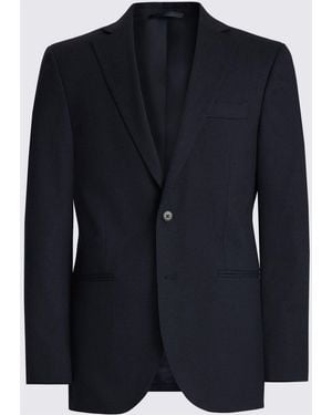 Moss Tailored Fit Puppytooth Suit Jacket - Blue