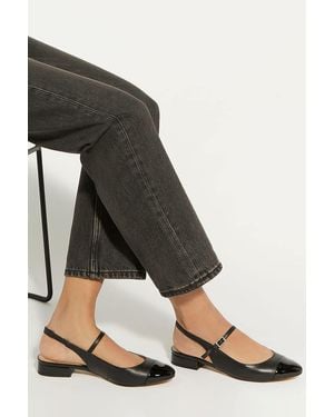 Dune Hayes Mary-Jane-Pumps Mit Runder Zehenkappe Und Fersenriemen - Schwarz
