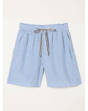 FatFace Fatface Cassie 100% Linen Shorts - Blue