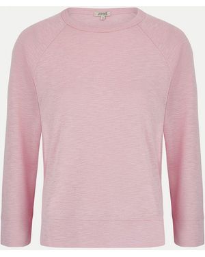 Jigsaw Cotton Luxe Raglan T-Shirt - Pink