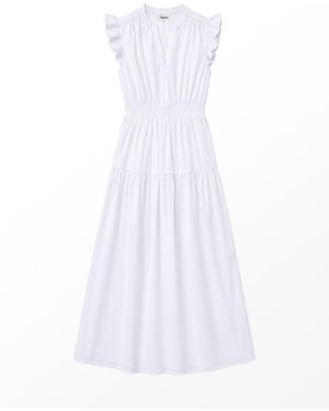 Ro & Zo Cotton Frill Sleeve Dress - Weiß