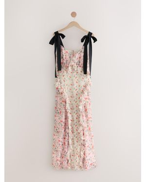 Cath Kidston Ruffles Maxi Dress - Pink