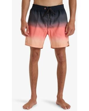 Billabong All Day Fade Logo Swim Shorts - Red