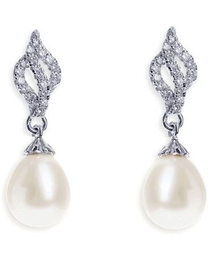 Ivory & Co. Co Lisbon Romantische Ohrringe Mit Kristall- Und Perlendetails - Weiß