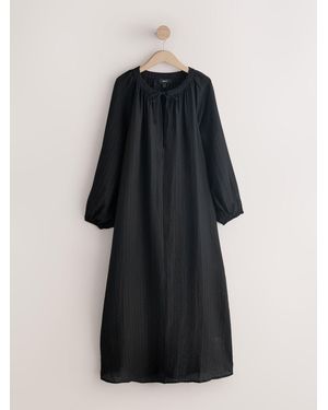 Next Long Sleeve Maxi Kaftan - Black