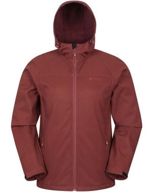 Mountain Warehouse Mountain Warehouse Exodus Showerproof Softshell Coat Jacket - Red