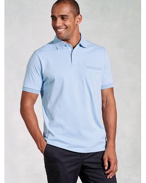 Brook Taverner Jersey 100% Cotton Polo Shirt - White