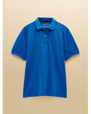 Joules Woody Cotton Pique Polo Shirt - Blue
