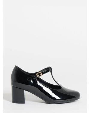 JD Williams T Bar Block Heel Shoes - White
