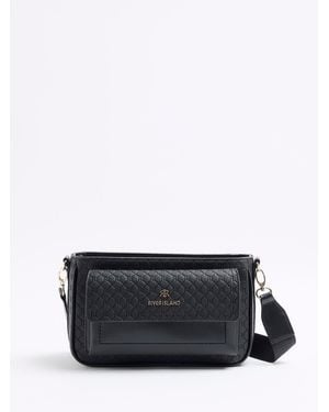 River Island Utility Pochette Cross-Body Bageinheitsgröße - Schwarz