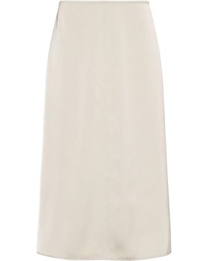 Calvin Klein Satin Midi Skirt - White