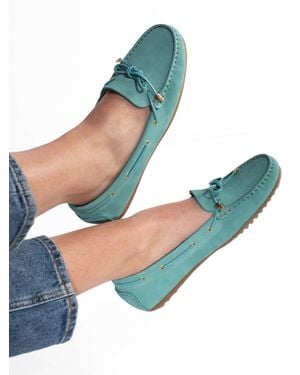 Jones Bootmaker Perri Leather Loafers - Blue