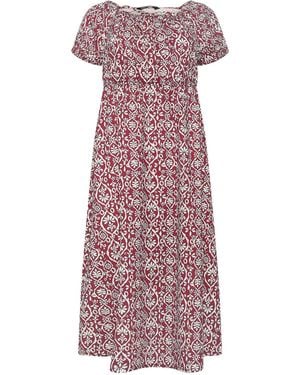 M Com Petite Scoop Neck Dress - Purple