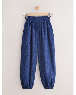 Next Broderie Balloon Leg Pants - Blue