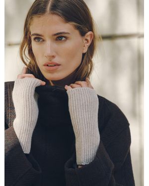Next Oatmeal N. Premium Cashmere Handwarmer Gloves - Blue