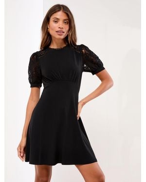 Lipsy Short Sleeve Underbust Mini Jersey Dress - Black